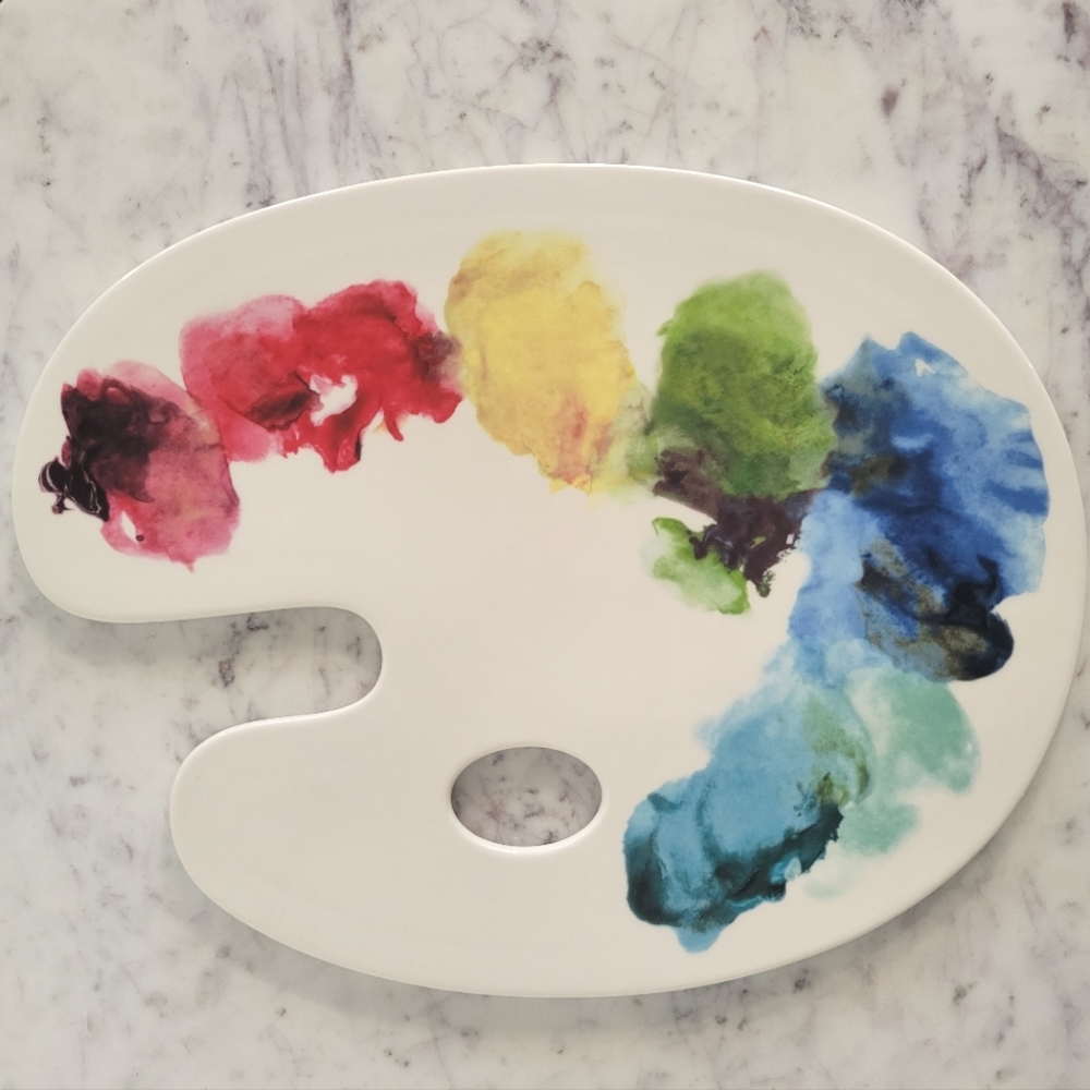 Fishs Eddy Large Artist Palette Cheese Serving Tray